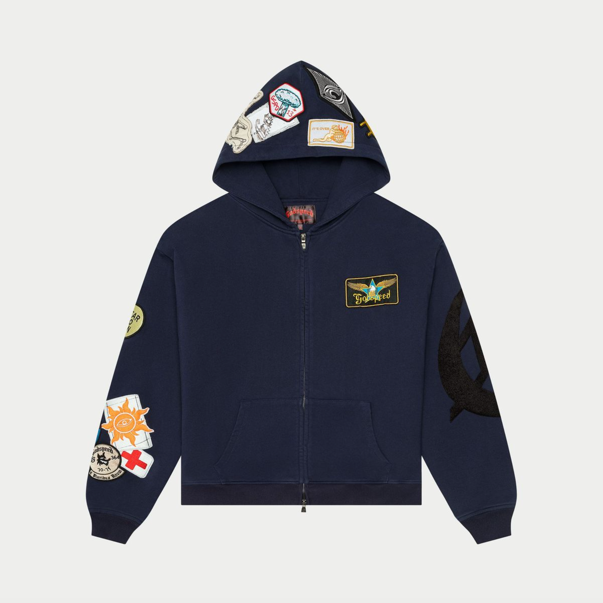 Godspeed Squadron Zip Up Hoodie (Navy)