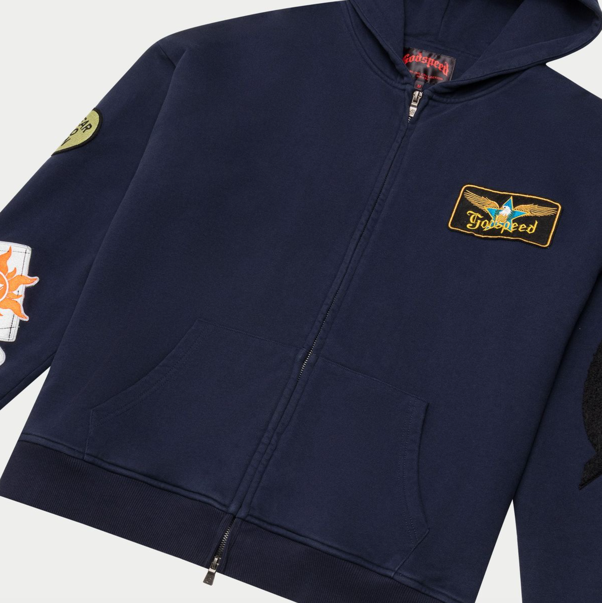Godspeed Squadron Zip Up Hoodie (Navy)