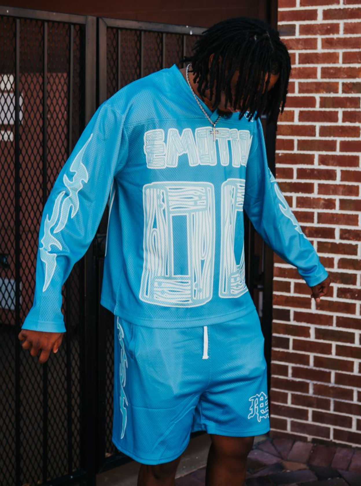 MIXED EMOTION- Blue 'Lightning' Long Sleeve - Mixed Emotion