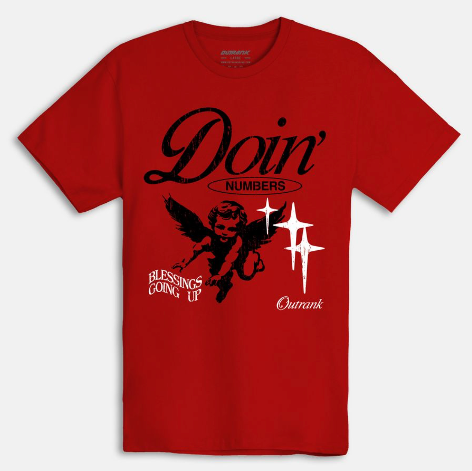 Outrank Doin' Numbers T-Shirt (Red) - Outrank