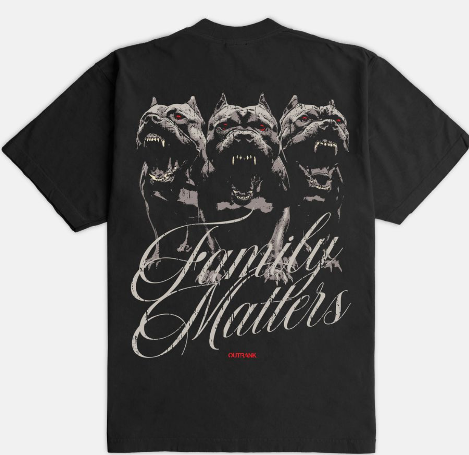 Outrank Family Matters Heavyweight T-shirt (Black) - Outrank