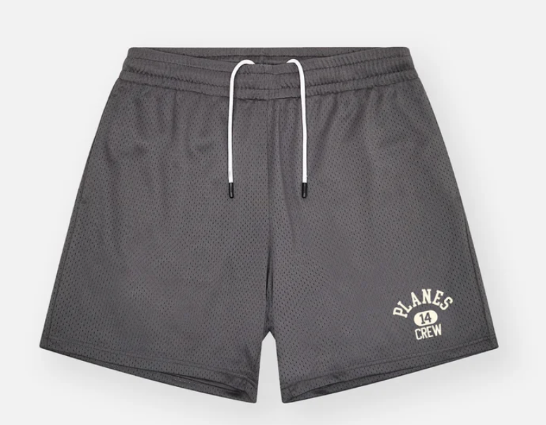 PAPER PLANES Solid Mesh Basketball Shorts (Asphalt) - Paper Plane