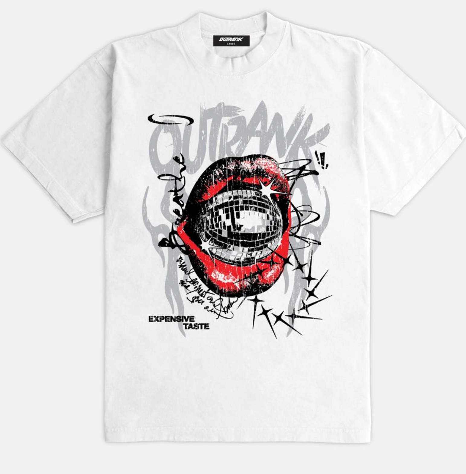 Outrank Expensive Taste Heavyweight T-shirt (White) - Outrank