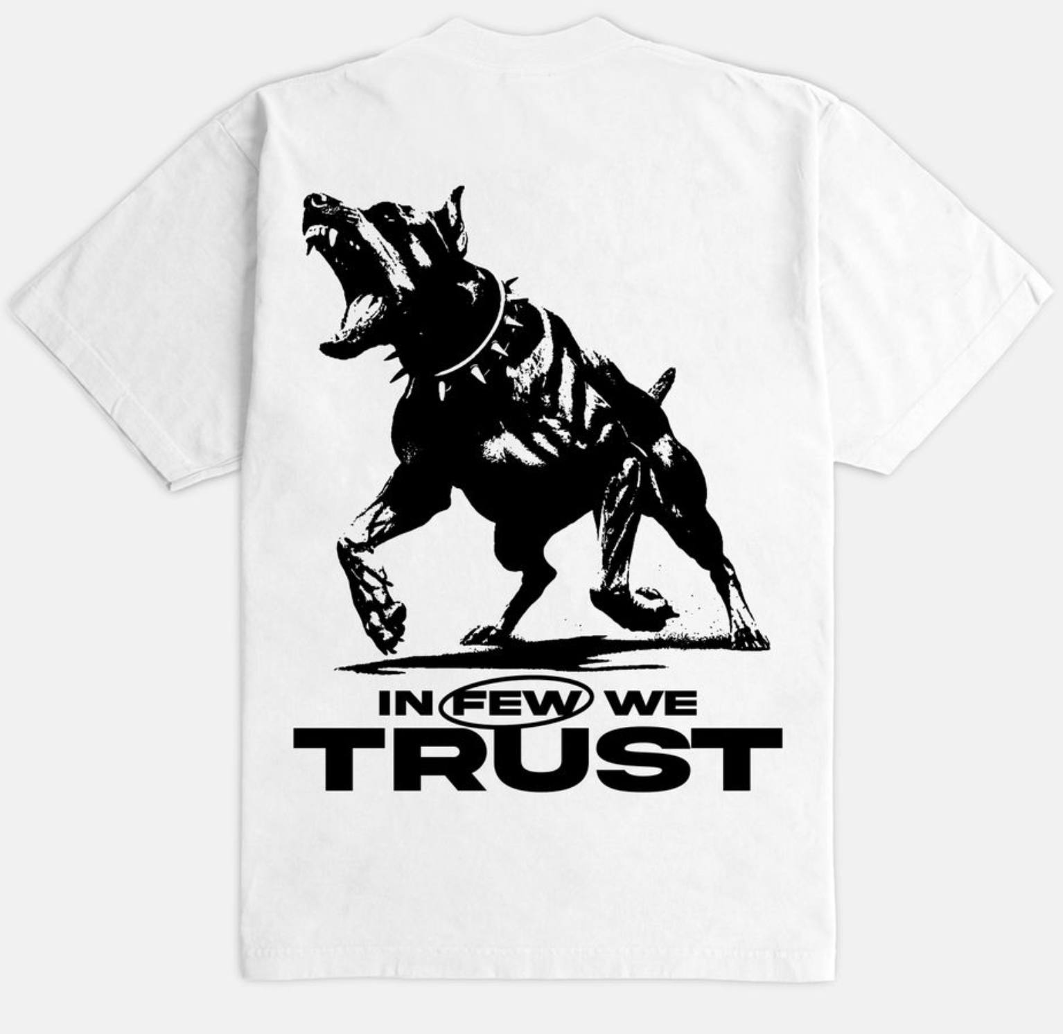 Outrank In Few We Trust Heavyweight T-shirt (White) - Outrank