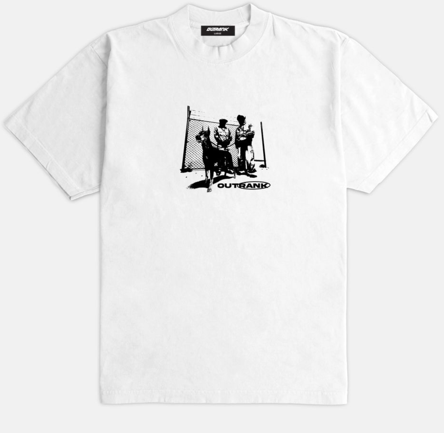 Outrank In Few We Trust Heavyweight T-shirt (White) - Outrank