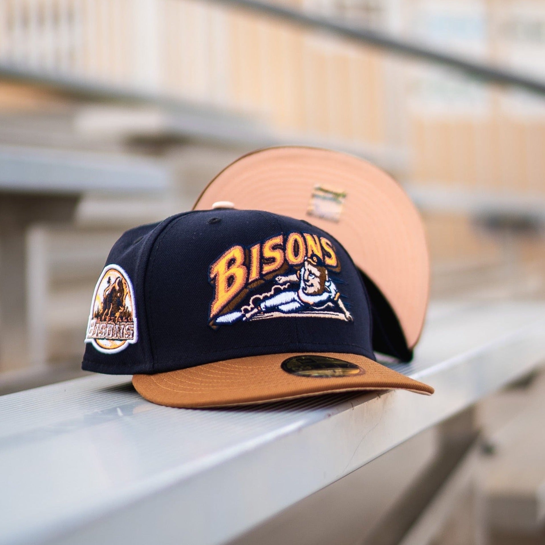 New Era Buffalo Bisons Peach UV (Navy/Peanut) - New Era