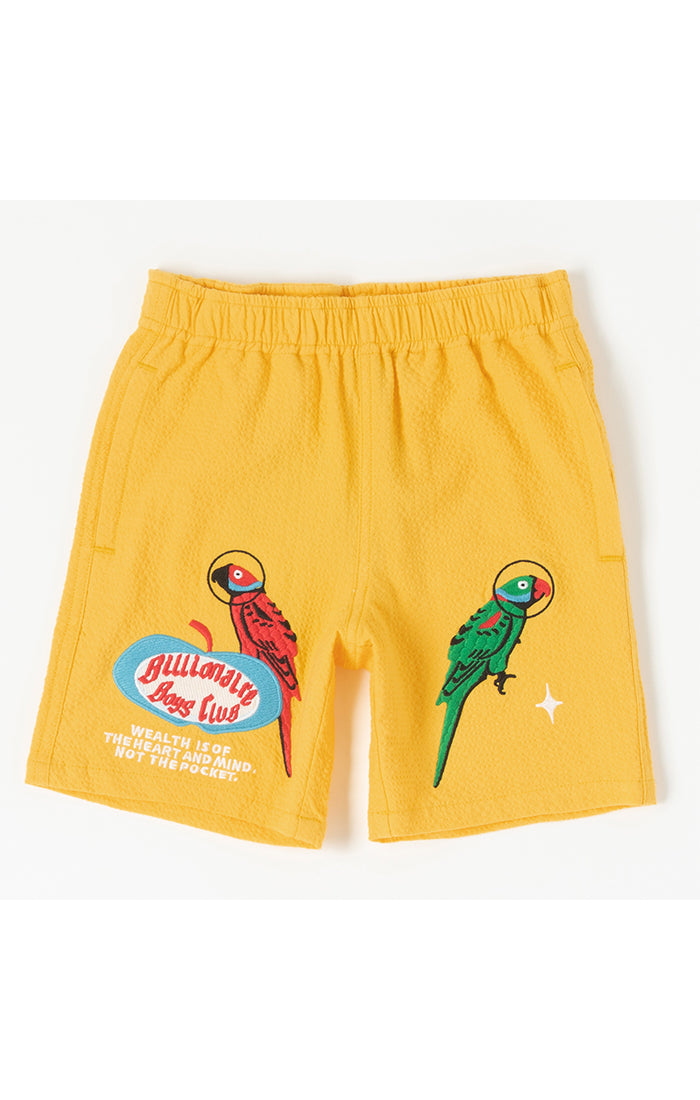 Kids' Billionaire Boys Club "Honeycrisp" font shorts (Freesia) - Billionaire Boys Club