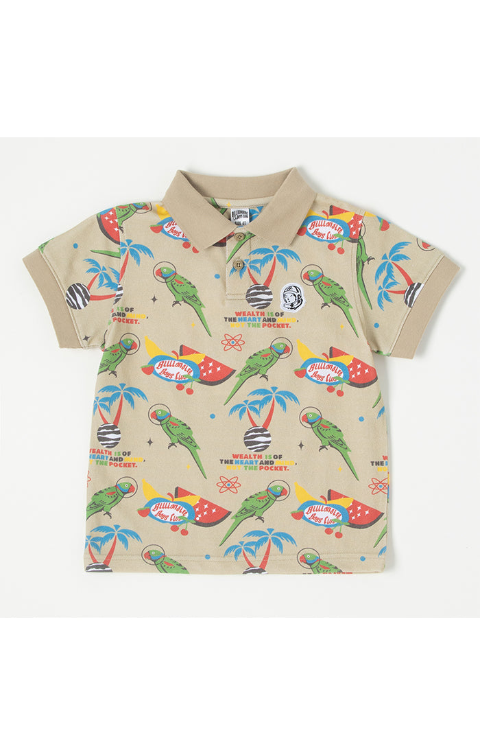 Kids' Billionaire Boys Club "Birdie" ss polo (pale green olive) - Billionaire Boys Club