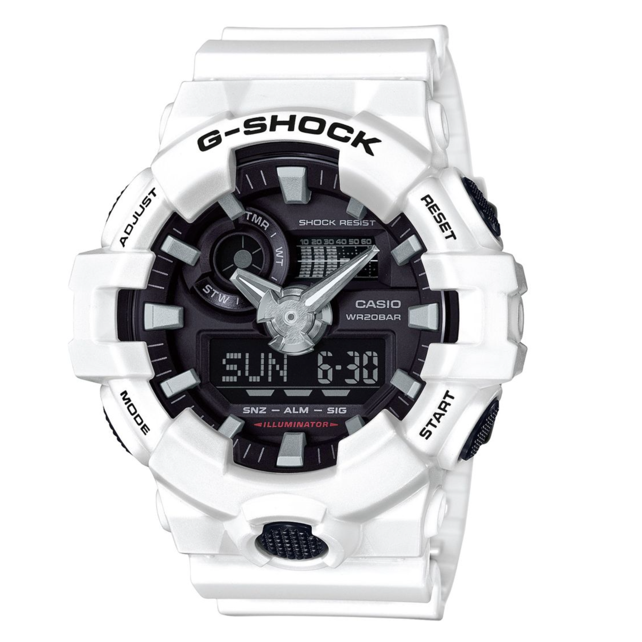 G-Shock GA700-7A White Digital Watch - G Shock