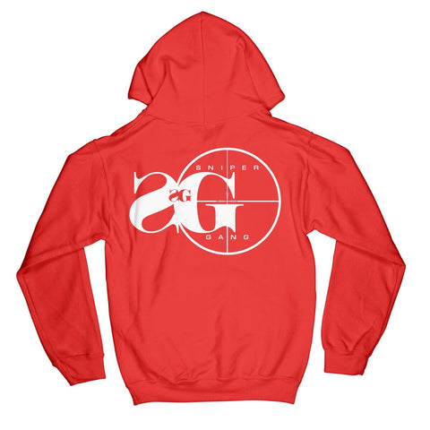 Sniper Gang Superstars Hoodie (Red) - Sniper Gang Apparel