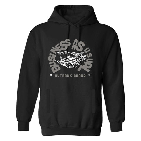 Outrank Business As Usual Hoodie (Black) - Outrank