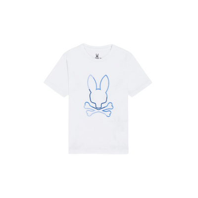 Kid's Psycho Bunny Calle Graphic Tee (White) - Psycho Bunny