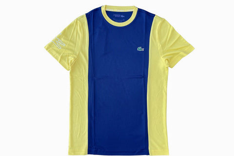 Lacoste SPORT Breathable Resistant Bicolor T-shirt (Navy Blue/Yellow) - Lacoste