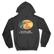 Fly Supply Learn To Fish Hoodie (Black) - Fly Supply