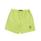 Kids Psycho Bunny Strype Hydrochromatic Swim Trunk (Lime Granita) - Psycho Bunny