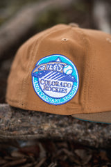 New Era Colorado Rockies 10th Anniversary Cyan UV (Khaki/Tan) - New Era