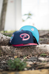 New Era Arizona Diamondback 1998 Inaugural Season Aqua UV (Navy/Cardinal) - New Era