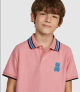 Kids Psycho Bunny Eaton Short Sleeve Polo (Winter Rose) - Psycho Bunny