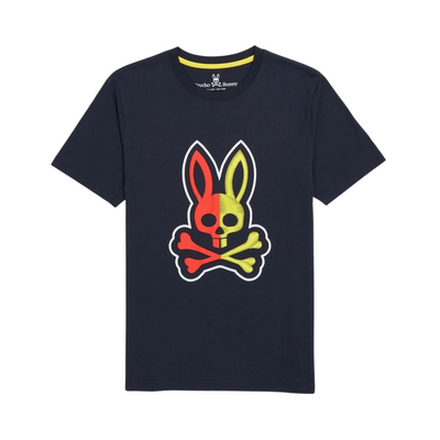 Psycho Bunny Cooper Split Bunny Logo Tee (Navy) - Psycho Bunny