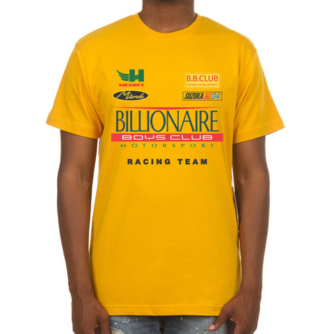 Billionaire Boys Club Racing Team SS Tee (Amber Yellow) - Billionaire Boys Club