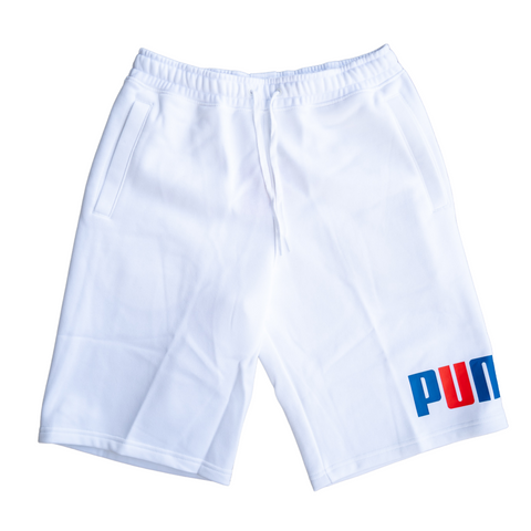 Puma Fleece Big 10' Shorts (White) - Puma