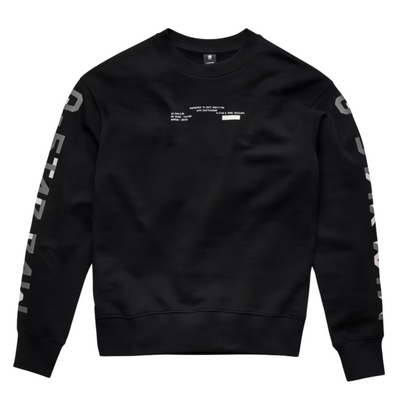 G-Star Sleeve Graphics Loose Sweater (Black) - SNEAKER TOWN 
