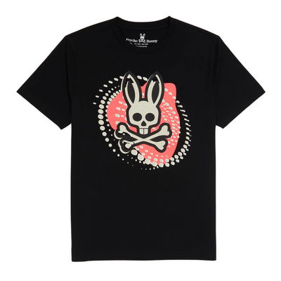 Psycho Bunny Hurell Graphic Tee (Black) - Psycho Bunny
