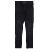 Valabasas Shredded "Skinny" Jeans (Black) - VALABASAS