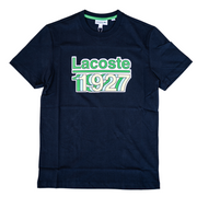 Lacoste Crew Neck Vintage Printed Cotton T-shirt (Navy) - Lacoste
