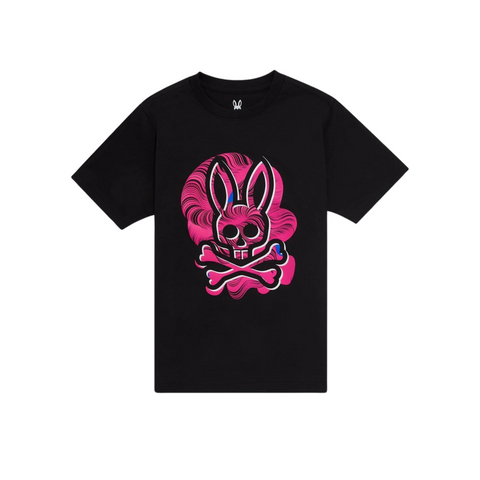 Kids Psycho Bunny Slaytor Graphic Tee (Black) - Psycho Bunny